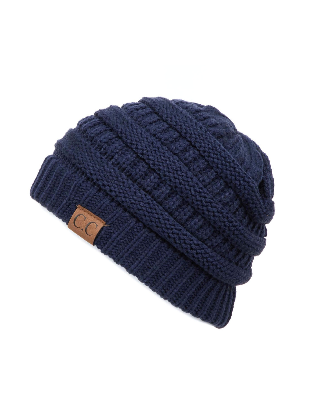 Exclusives Cable Knit Beanie - Thick, Soft & Warm Chunky | Navy(Solid) | Size OS